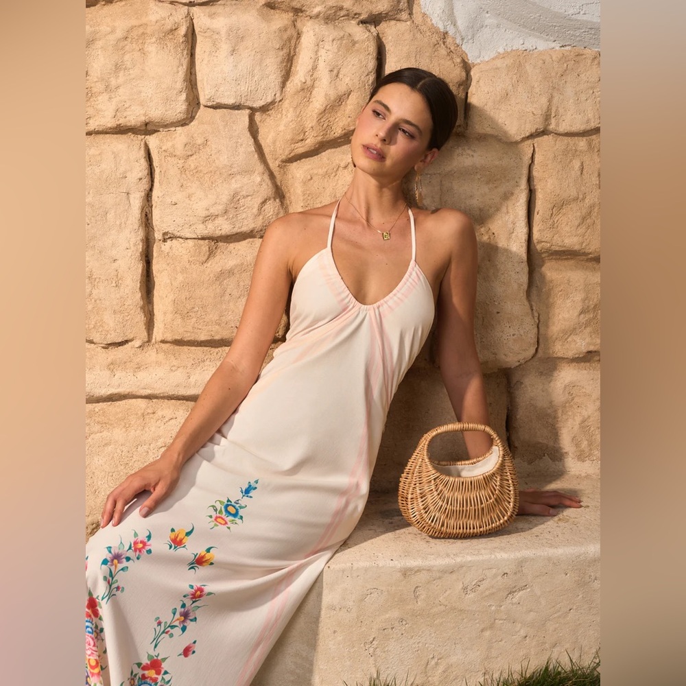 Floral Print Backless Halter Dress - Commense - Picture 5 of 6
